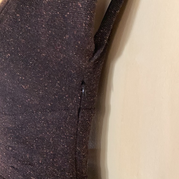 Banana Republic wool/silk blend brown tweed knit dress size 2 - Picture 4 of 10